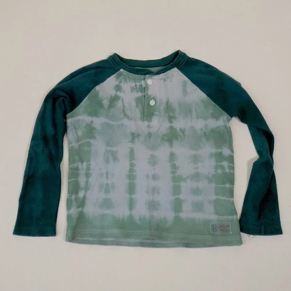 gap kids waffle knit long sleeve shirt henley tee tie tie boy or girl ombre